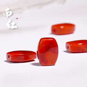 精选四川南红玛瑙冰飘素面背云隔珠金刚星月菩提手串文玩DIY配饰送女朋友老婆情人节七夕生日礼物