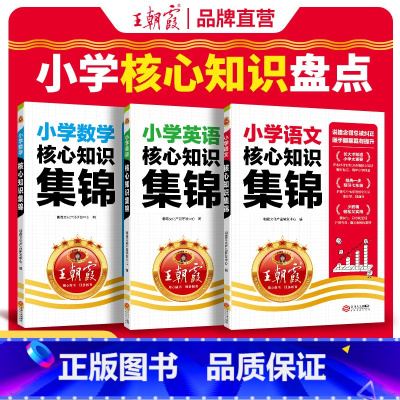 [3本]语数英 小学通用 [正版]小学语文核心知识集锦数学英语基础知识大盘点一二三四五六年级小学知识大全手册人教版考试总