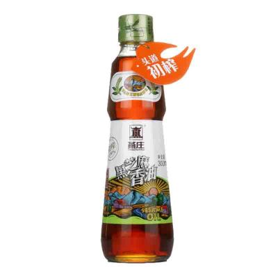燕庄(YANZHUANG)头道初榨黑芝麻香油300ml瓶装麻油香油芝麻油调味品调味料