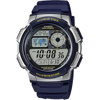 卡西欧(CASIO)多功能防水电子石英手表男款商务休闲运动防水计时LED显示