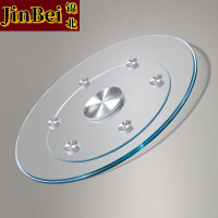 锦北餐桌转盘钢化玻璃转盘酒店饭店食堂圆形底座辅助轮转盘 直径178CM