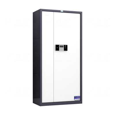 臻远ZYJJ-80012 保密柜密码文件柜保密档案资料柜钢制密码锁保密 灰白套色通门电子锁