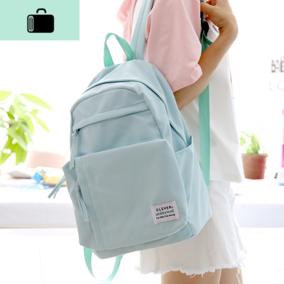 NR 防水大容量书包女韩版原宿ulzzang 高中学生背包男双肩包NEW LAKE