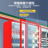 美的展示柜风冷大容量家商用冰柜冷柜冷藏柜饮料展示柜便利店餐馆啤酒冷饮玻璃门保鲜 318L红色