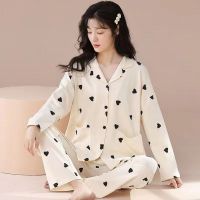 南极人秋冬睡衣女纯棉舒适休闲可爱卡通春秋季可外穿家居服加大码