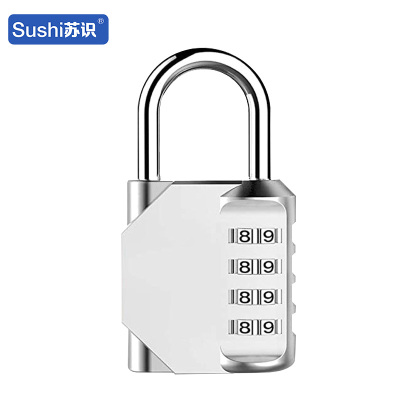 苏识 ZCB434银 四位密码锌合金 密码锁挂锁 (计价单位:个) 银色