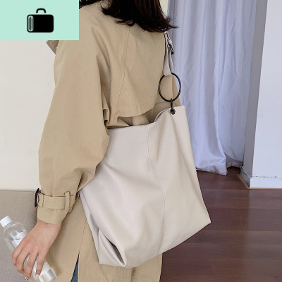 ins大容量包包新款2020韩版简约软皮单肩大包包学生上课斜挎女包NEW LAKE女士单肩包