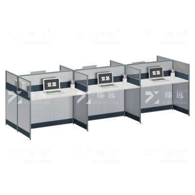 臻远 ZYGW-022职员桌办公桌屏风工作卡位 对坐六人位