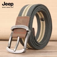 JEEP SPIRIT吉普帆布腰带男士皮带休闲年轻人韩版针扣男女编织带