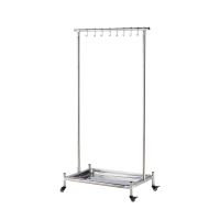 翌嘉YJ4122154 不锈钢拖把架可移动扫把架落地式拖把架 高架8钩 移动款