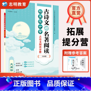 古诗文与名著阅读拓展提分营 九年级/初中三年级 [正版]2024新版 古诗文与名著阅读九年级全一册 大阅读拓展提分营文言