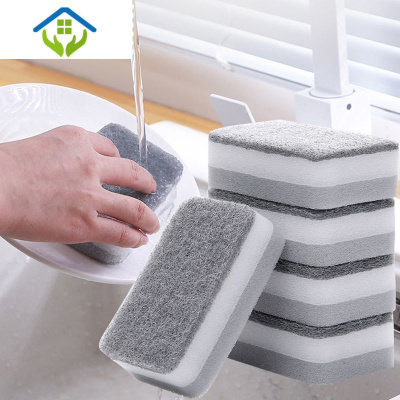 御蓝锦高品质-纳米洗碗海绵擦百洁布家用厨房清洁双面海绵块洗锅碗擦*+纳米高品质海绵擦10片-+*