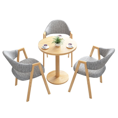 晋舰 洽谈桌简约奶茶店桌椅组合休息区谈判桌北欧风会客接待桌 组合一