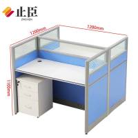 止臣 屏风工位 两人 办公桌办公家具屏风工位桌职员桌电脑桌财务桌简约现代屏风卡座两人位