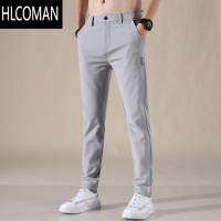 HLCOMAN加绒男士裤子宽松直筒男裤2024新款潮流轻商务加厚休闲长裤