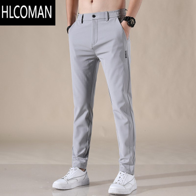 HLCOMAN加绒男士裤子宽松直筒男裤2024新款潮流轻商务加厚休闲长裤