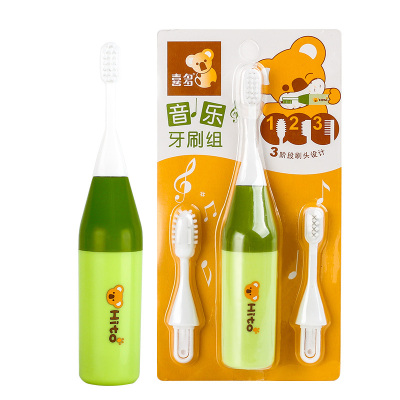 喜多婴幼儿硅胶乳牙刷水果味牙膏6个月以上适用音乐牙刷