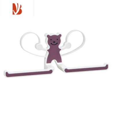 三维工匠衣架收纳器多免打孔卫生间家用阳台壁挂晾衣夹子整理收纳架