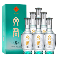 文君酒 白酒 真藏8 45度浓香型 500ml*6整箱装礼盒 宴请送礼收藏剑南春集团