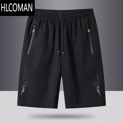 HLCOMAN冰丝短裤男士夏季薄款宽松运动大裤衩子夏天速干透气休闲五分中裤