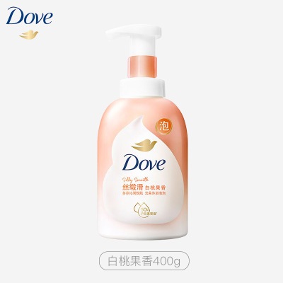 Dove/多芬樱花白桃云朵奶香沐浴泡泡沐浴露保湿补水滋润留香 [柔滑]白桃果香400ml