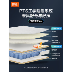 喜临门-飞跃尊享3.0 床垫 泰国乳胶舒脊黄麻七区弹簧席梦思偏硬