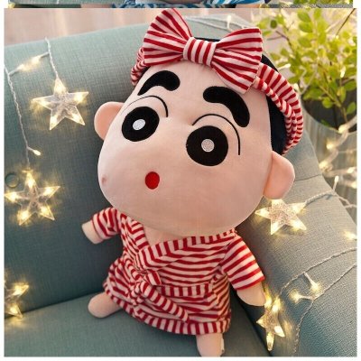 立体超软人偶男宝宝男童一体布偶小号车载娃娃摆件毛绒后窗车公仔红色浴袍（圆眼睛）H431米（送20厘米蜡笔小新）