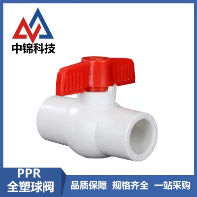 中锦科技 PPR全塑球阀75(2.5寸)全塑插口个