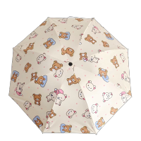 六羊纺 黑胶太阳伞防晒防紫外线晴雨伞两用女折叠遮阳伞全自动 个