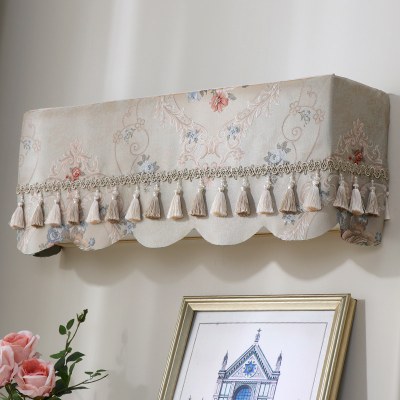 木儿家居欧式空调挂机罩美的格力客厅卧室空调套防尘罩1p1.5p开机不取宾妮-米黄色92*23*35cm