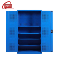DXBG工具柜加厚铁皮储物柜工厂车间用带抽屉汽修多功能收纳柜通门带网柜蓝色