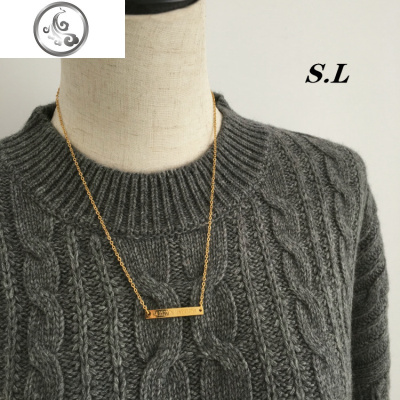 原创设计包金锁骨链女简约个性CHIC网红颈链项圈百搭气质毛衣项链 JiMi