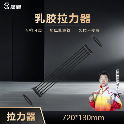 晟渊扩胸拉力器拉力绳练肩健身家用胸肌臂力训练绳黑色 TH008