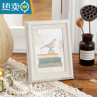 敬平美式复古7寸8寸10寸相框摆台照片框相册架16寸20寸8k画框装裱挂墙 复古白色 16寸[30.3*40.4厘米]挂