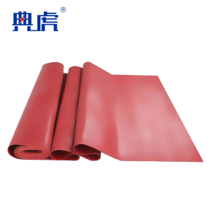 典虎 绝缘地垫 红色平面5mm*1.2m*5m 10kv 卷