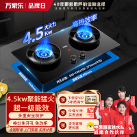 万家乐 燃气灶AY6 全进风双灶 台式嵌入式两用大火力灶具一级能效 开孔尺寸可调节 4.5kw猛火 液化气