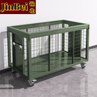 锦北金属移动网箱仓储笼应急物资周转箱野营装备箱带网带轮子1200*750*1000mm(带拉手)
