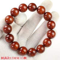 厂家批发赞比亚血檀木手串15MM圆珠文玩木串佛珠单圈男女手链饰品送女朋友老婆情人节七夕生日礼物