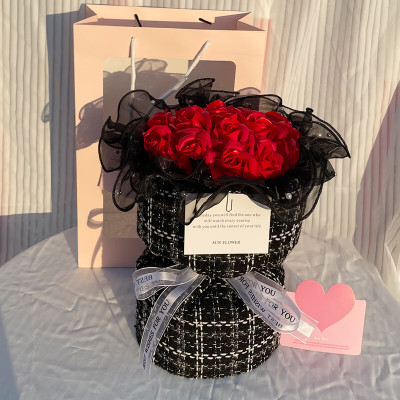 香皂花玫瑰花束七夕情人节送女生朋友老婆礼物闺蜜生日礼品伴手礼