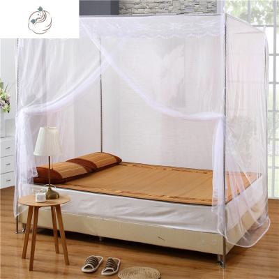 舒适主义(SHUSHIZHUYI)蚊帐单带加粗落地支架宫廷蚊帐宿舍加密帐纱1.0m1.2m1.5m1.8白色单门蚊帐+白色单门蚊帐+16mm粗支架1.8x2.2m床