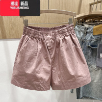 YIBUSHENG黑色短裤女2024季外穿宽松显瘦阔腿裤高腰a字休闲百搭热裤ins潮