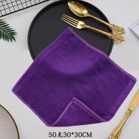 纯棉小方巾全棉四角毛巾擦手抹布-70g紫色(10条装)尺寸35*35cm