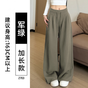 灰色运动裤子女冬新款宽松慵懒阔腿裤小个子低腰休闲加绒卫裤_22