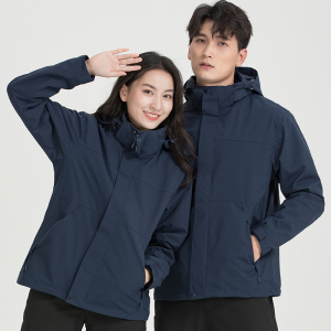 渔人船长户外情侣款冲锋衣男女三合一两件套防风保暖可脱卸登山服外套