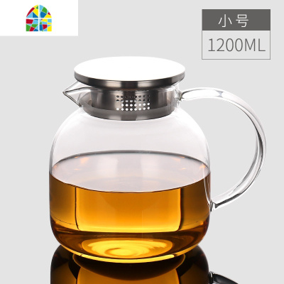 夏季凉水壶扎壶玻璃冷水壶耐热防爆加厚家水杯北欧简约创意 FENGHOU 柱形冷水壶(1.8L)+2只350ml贵妃杯