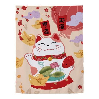 家柏饰(CORATED)窗帘免打孔安装遮光宿舍学生卧室简易出租房用出租屋魔术贴小窗帘荷猫宽1.0X高2.0一片