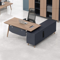 科朔 办公桌老板桌经理桌现代班台经理桌板式班台1.8米KS-1818JY
