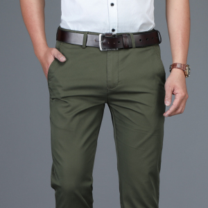 老爺車(LAOYECHE)休闲裤男士冬季厚款直筒宽松西裤男秋冬款冰丝商务休闲长裤男