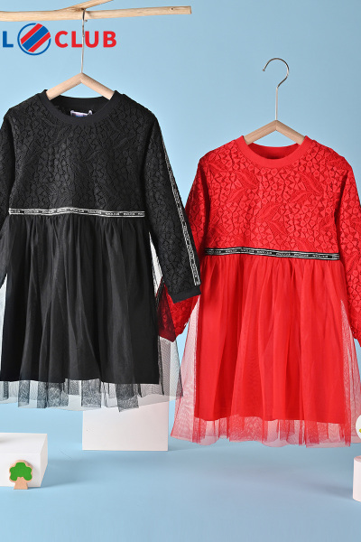 [1件3折]铅笔俱乐部童装秋装女童长袖连衣裙儿童裙子女孩蕾丝短裙