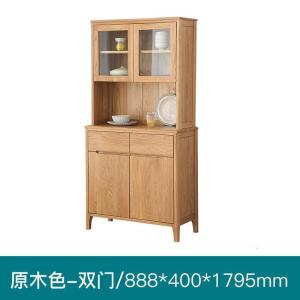 森美人实木餐边柜现代简约橡木碗柜展示柜简约餐厅储物柜A5142